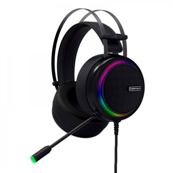 Køb Gaming headset med mikrofon KEEP OUT HXPRO Sort hos Fialipo