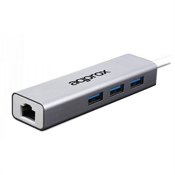 Netværksadapter approx! APPC07GHUB LAN 10/100/1000 USB 3.0 Grå Billede af Netværksadapter approx! APPC07GHUB LAN 10/100/1000 USB 3.0 Grå