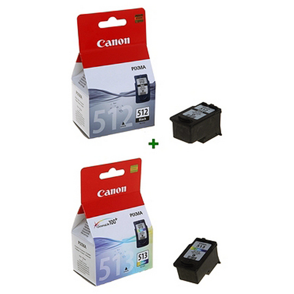 Originale blækpatroner (pakke med 2) Canon PG512+CL513 (2 pcs) Sort/tricolour Billede af Originale blækpatroner (pakke med 2) Canon PG512+CL513 (2 pcs) Sort/tricolour