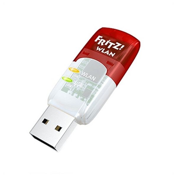 Wi-Fi-netværkskort Fritz! AC430 5 GHz 433 Mbps USB Gennemsigtig Rød Billede af Wi-Fi-netværkskort Fritz! AC430 5 GHz 433 Mbps USB Gennemsigtig Rød